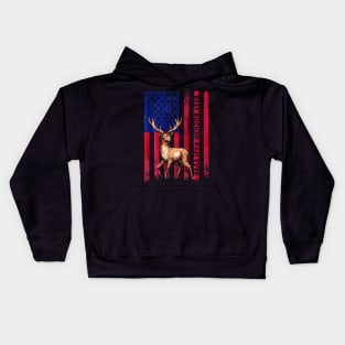 Best Buckin Papi Ever US Flag Hunting Kids Hoodie